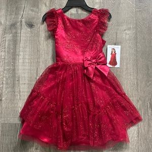 Jona Michelle size 8 Red dress for little girl brand new.